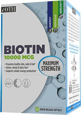 

iOTH Biotin 10000 MCG 60 Softgels For Hair, Skin and Nails(60 No)