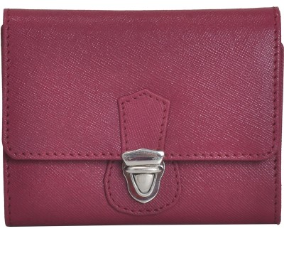 MANDAVA Women Casual Pink Genuine Leather Wallet(6 Card Slots)