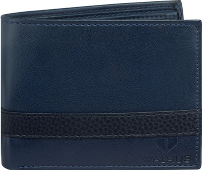 

Walrus Men Blue Genuine Leather Wallet(5 Card Slots)