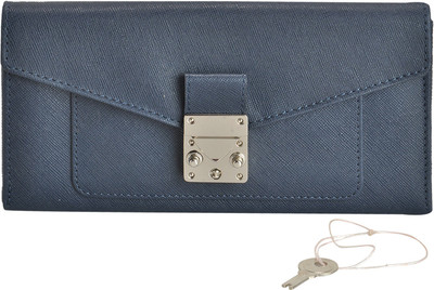 

MANDAVA Women Casual Blue Genuine Leather Wallet(6 Card Slots), Mnd267sdbl
