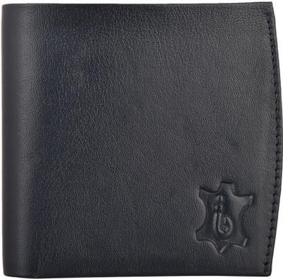 bi blueice Men Black Genuine Leather Wallet(7 Card Slots)
