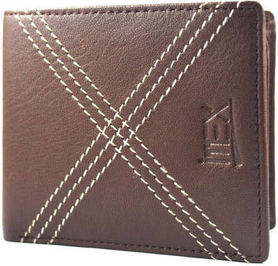 

imex international Men Brown Genuine Leather Wallet(10 Card Slots)