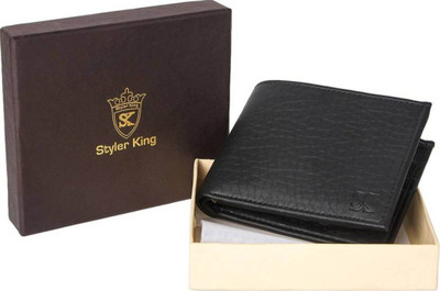 

Styler King Men Black Artificial Leather Wallet(13 Card Slots)