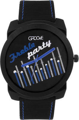 

Groove Orchid Black Colour Watch - For Men