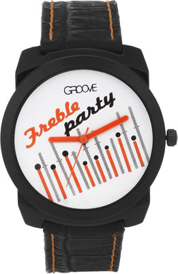 

Groove Lo - Polo 7 Black Colour Watch - For Boys