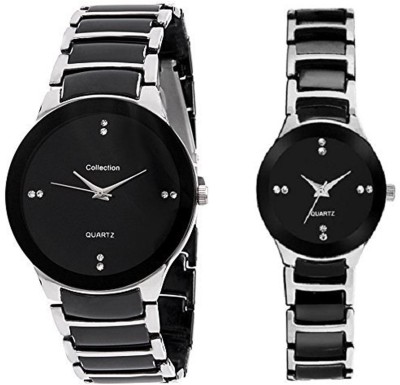 Fashionnow Black Clouple Wrist Watches Watch  - For Men & Women   Watches  (Fashionnow)