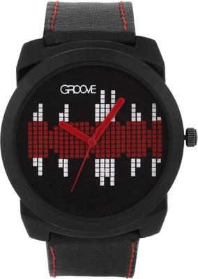 

Groove Vogue Black Colour Watch - For Men