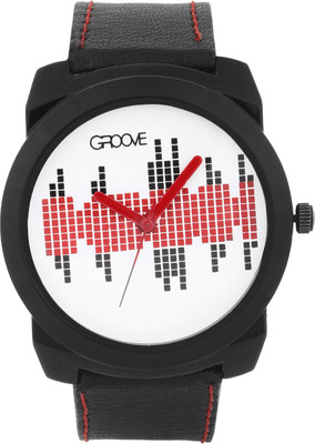 

Groove Invaders Black Colour Watch - For Men