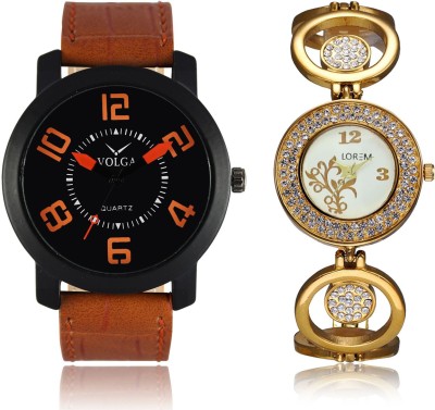 LOREM VL20LR204 New Latest Stylish Designer Leather-Metal Belt Attractive Different Combo Watch  - For Men & Women   Watches  (LOREM)