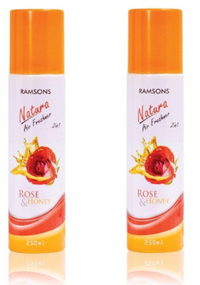 RAMSONS Floral Spray Floral Rose Honey Combo Air Freshener Pack of 2(2 x 250 ml)