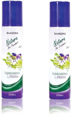RAMSONS Floral Spray Floral RajniGandha Freesia Combo Air Freshener Pack of 2(2 x 250 ml)