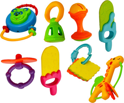 

Toyshine Musical Rattle Set, Multi Color (Set Of 8) Rattle(Multicolor)