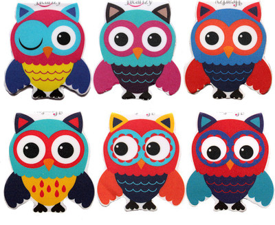 

Heartzy Overt Owls Set of 6 Cute Magnetic Bookmarks Bookmark(OWL, Multicolor)