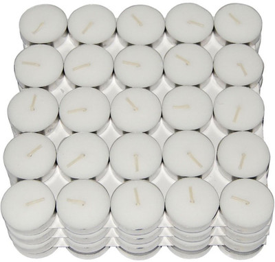 

Jamboree 50 pcs pack of Tea Light Candles smokeless Candle(White, Pack of 50)