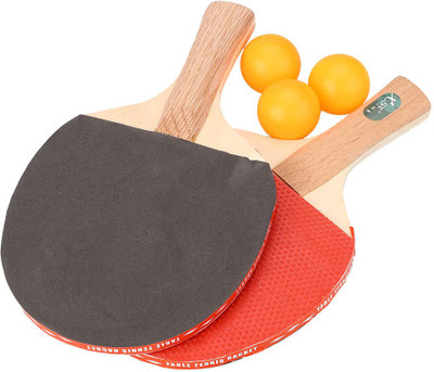 body built Table Tennis Red, Black Table Tennis Racquet(100 g), Black;red