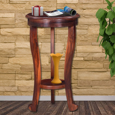 

Vintej Home Solid Wood Corner Table(Finish Color - HONEY OACK)