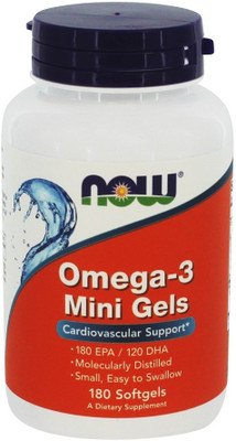 

Now Foods Omega-3 Mini Gels - 180 Softgels(180 No)