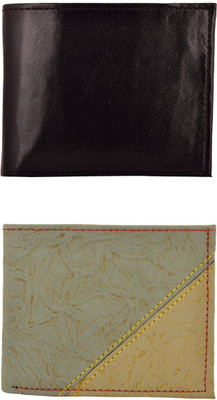 

Exotique Men Multicolor Artificial Leather Wallet(5 Card Slots), Black;grey