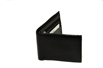 

Shopping Zone Men Black Genuine Leather Wallet(7 Card Slots)