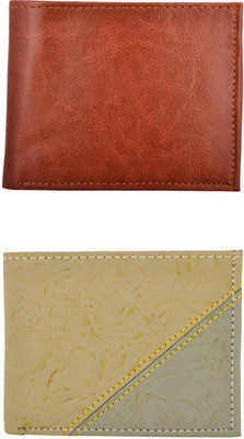 

Exotique Men Multicolor Artificial Leather Wallet(5 Card Slots), Beige;tan