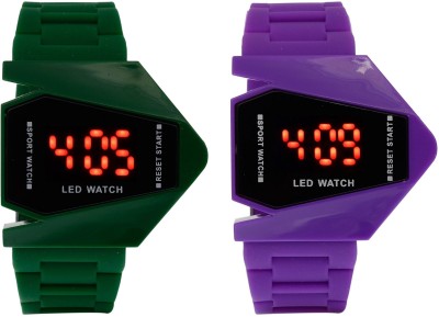 vk sales Green And Purple Rocket Watch  - For Boys   Watches  (vk sales)