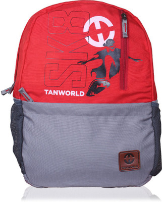 

Tanworld GenX SK8 14 L Backpack(Red, Grey), Grey;red