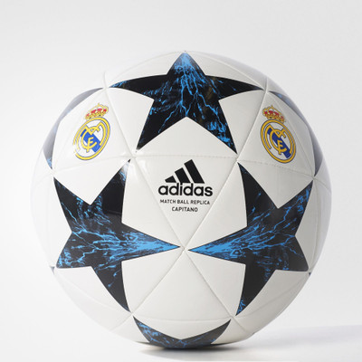 

ADIDAS Finale 17 Real Madrit CPT Football - Size: (Pack of 1, White, Black, Blue, Multicolor