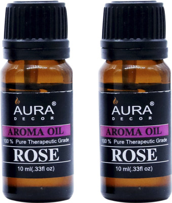 

AuraDecor Rose Aromatherapy Oil Set of 2(10 ml)