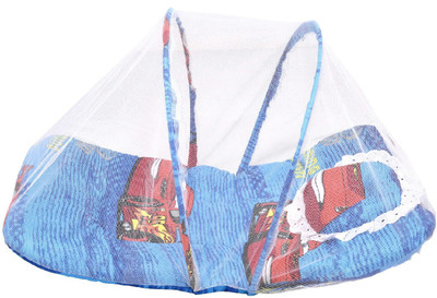 

Goodstart Cotton Bedding Set(Blue & White, 1 Baby bed with Mosquito net)