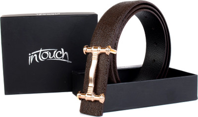 

In Touch Men Party, Formal Brown Genuine Leather Reversible Belt, Cherry brown