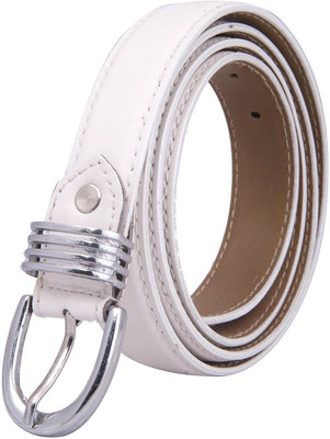

amicraft Girls Casual, Formal, Party White Artificial Leather Belt