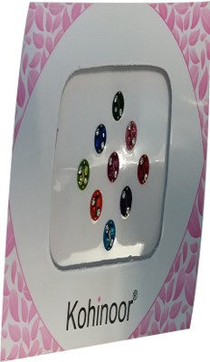 

Kohinoor Colorful Multicolor 9 Binid Forehead Multicolor Bindis(Fancy design)