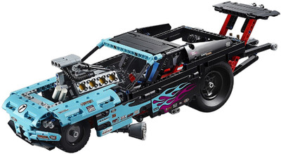 

Montez Decool 3367 647Pcs 2 IN 1 King Steerer Drag Racer car Building Block toy set With V8 Engine(Multicolor)