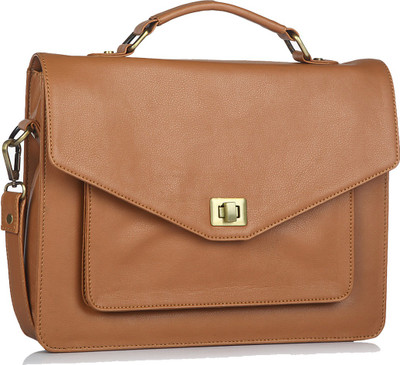 

Gauge Machine Gauge Machine Tan Briefcase Small Briefcase - For Men & Women(Beige)