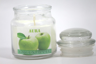 

AuraDecor 2 Jar Candles Candle(White, Pack of 2)