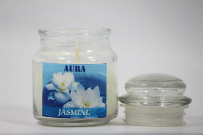 

AuraDecor 2 Jar Candles Candle(White, Pack of 2)
