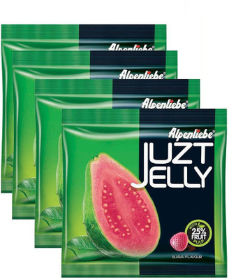 

Alpenliebe Juzt Jelly 50 pieces pouch (185g Each) Guava Flavour Jelly Candy(Pack of 4)