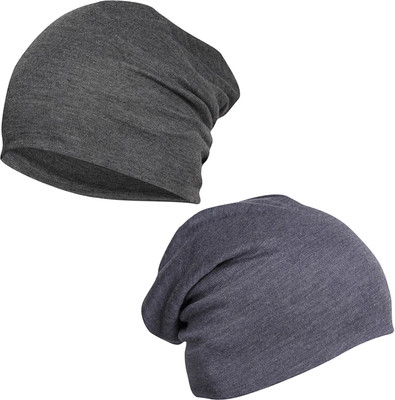 FabSeasons Solid Beanie Cap(Pack of 2)