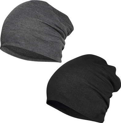 FabSeasons Solid Beanie Cap(Pack of 2)