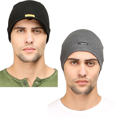 FabSeasons Solid Skull Cap Cap(Pack of 2)