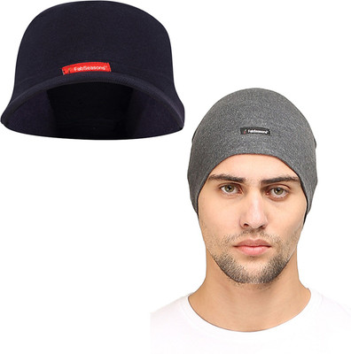 FabSeasons Solid Skull Cap Cap(Pack of 2)
