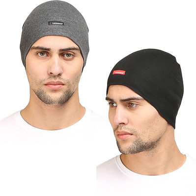 FabSeasons Solid Skull Cap Cap(Pack of 2)