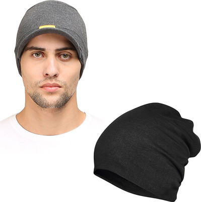FabSeasons Solid Beanie Cap(Pack of 2)