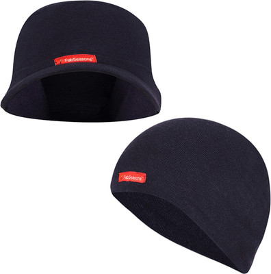 FabSeasons Solid Skull Cap Cap(Pack of 2)