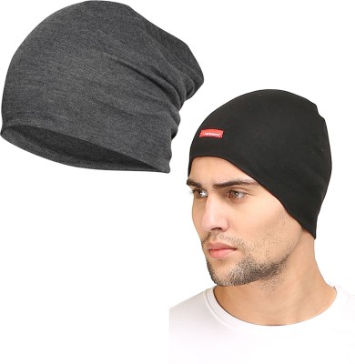 FabSeasons Solid Beanie Cap(Pack of 2)