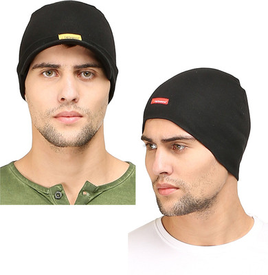 FabSeasons Solid Skull Cap Cap(Pack of 2)
