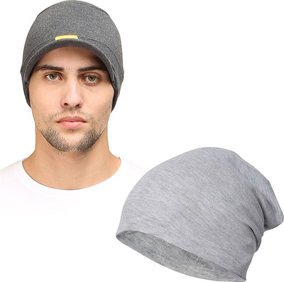 FabSeasons Solid Beanie Cap(Pack of 2)