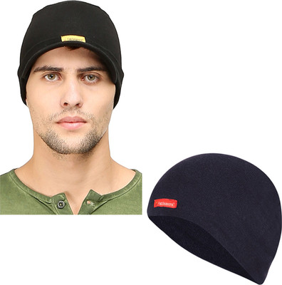 FabSeasons Solid Skull Cap Cap(Pack of 2)