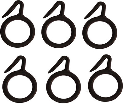 Smart Shophar Curtain Ring with Hook(Black)