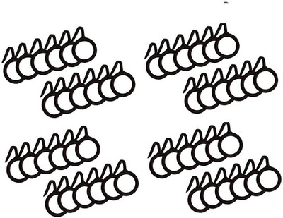 

Smart Shophar Curtain Ring with Hook(Black)